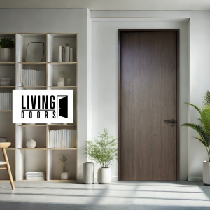 ALUMINUM WOODEN DOOR-DARK BROWN